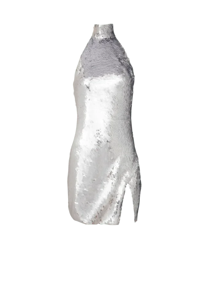Kort paljettklänning med halterneck Kort paljettklänning med halterneck