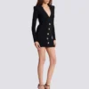 Kort ribbad bodycon-klänning