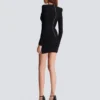Kort ribbad bodycon-klänning