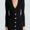Kort ribbad bodycon-klänning