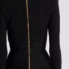 Kort ribbad bodycon-klänning