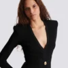 Kort ribbad bodycon-klänning