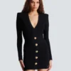 Kort ribbad bodycon-klänning