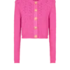 Kort stickad kofta med monogram Kort stickad kofta med monogram