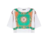 Kort T-shirt med Balmain Foulard-tryck Kort T-shirt med Balmain Foulard-tryck