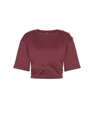 Kort T-shirt med knytband
