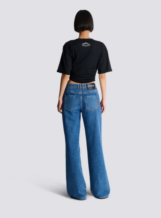 Kort T-shirt med knytband Kort T-shirt med knytband