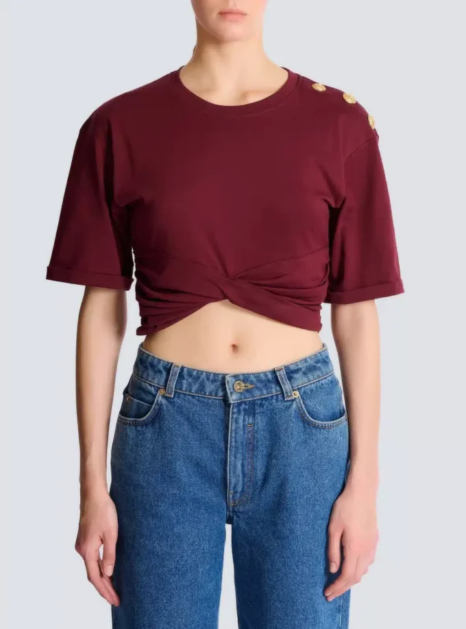 Kort T-shirt med knytband Kort T-shirt med knytband