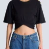 Kort T-shirt med knytband Kort T-shirt med knytband