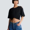 Kort T-shirt med knytband Kort T-shirt med knytband
