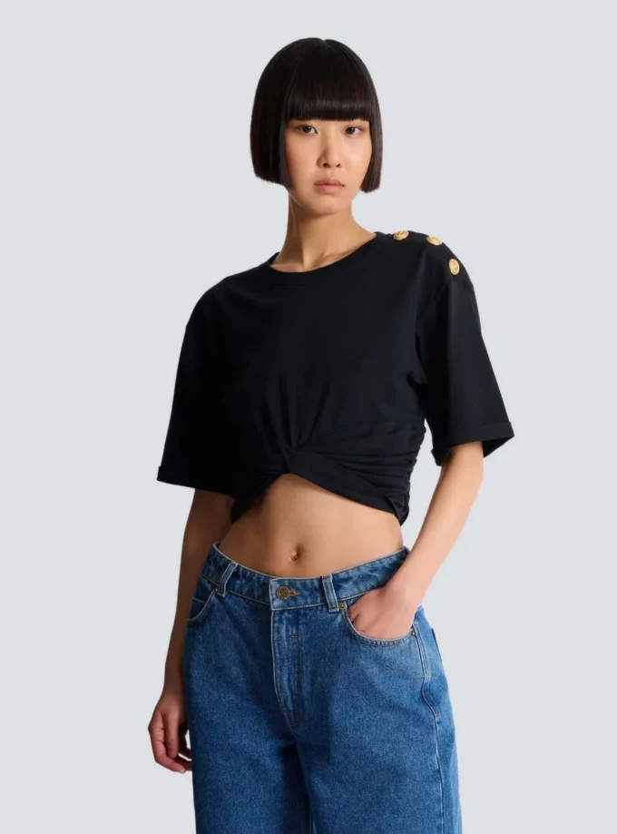Kort T-shirt med knytband Kort T-shirt med knytband