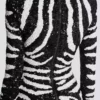 Kort tvåfärgad zebra-paljettklänning Kort tvåfärgad zebra-paljettklänning