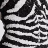 Kort tvåfärgad zebra-paljettklänning Kort tvåfärgad zebra-paljettklänning