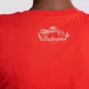 Kortärmad draperad jersey-T-shirt Kortärmad draperad jersey-T-shirt