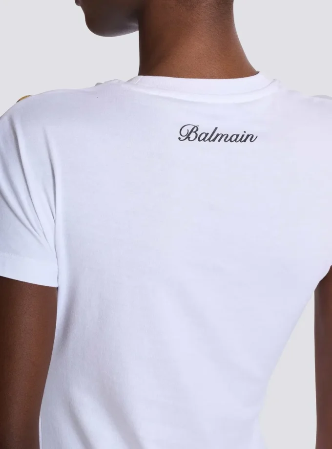 Kortärmad draperad jersey-T-shirt