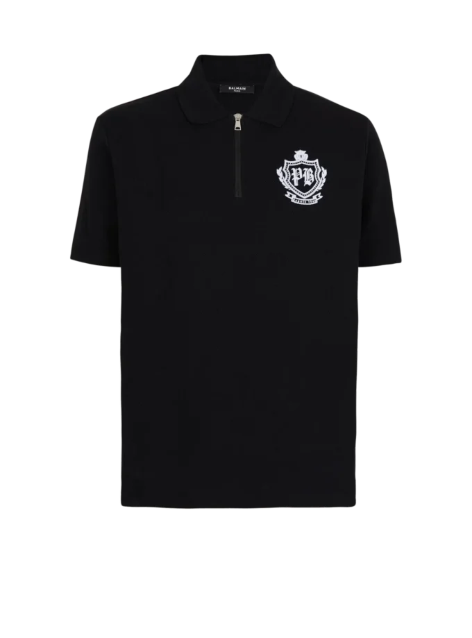 Kortärmad polo med collegeemblem Kortärmad polo med collegeemblem