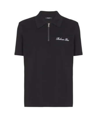 Kortärmad polotröja med broderi