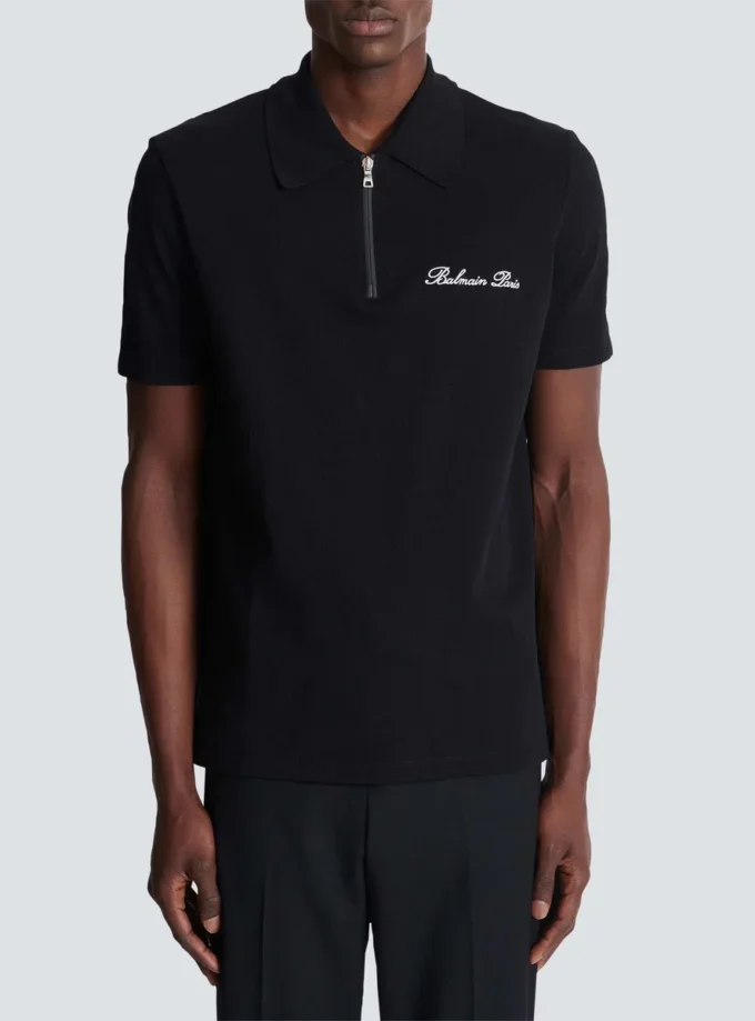 Kortärmad polotröja med broderi Kortärmad polotröja med broderi