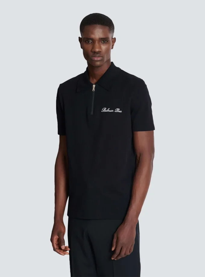 Kortärmad polotröja med broderi Kortärmad polotröja med broderi