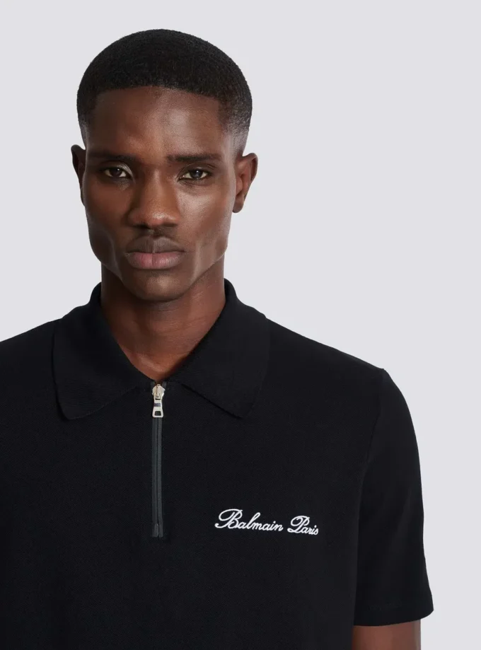 Kortärmad polotröja med broderi Kortärmad polotröja med broderi