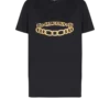 Kortärmad T-shirt med Balmain Chain-tryck Kortärmad T-shirt med Balmain Chain-tryck