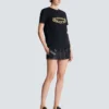 Kortärmad T-shirt med Balmain Chain-tryck Kortärmad T-shirt med Balmain Chain-tryck