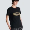 Kortärmad T-shirt med Balmain Chain-tryck Kortärmad T-shirt med Balmain Chain-tryck