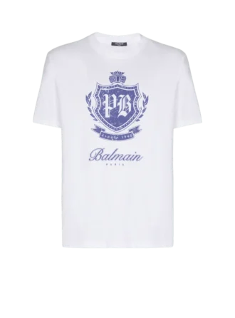 Kortärmad T-shirt med College Emblem-tryck