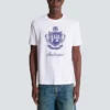 Kortärmad T-shirt med College Emblem-tryck Kortärmad T-shirt med College Emblem-tryck