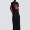 Kortärmad T-shirt med flockat Balmain College-tryck Kortärmad T-shirt med flockat Balmain College-tryck