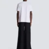Kortärmad T-shirt med flockat Balmain College-tryck