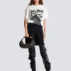 Kortärmad T-shirt med leopardmönster Kortärmad T-shirt med leopardmönster