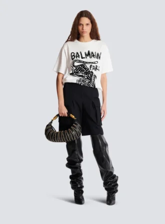 Kortärmad T-shirt med leopardmönster