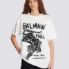 Kortärmad T-shirt med leopardmönster Kortärmad T-shirt med leopardmönster