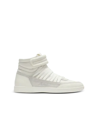 Läder Balmain Swan Mid-Top snörskor