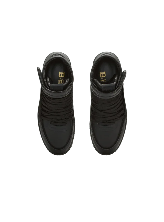 Läder Balmain Swan Mid-Top snörskor