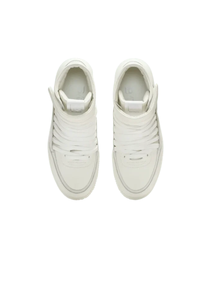 Läder Balmain Swan Mid-Top snörskor
