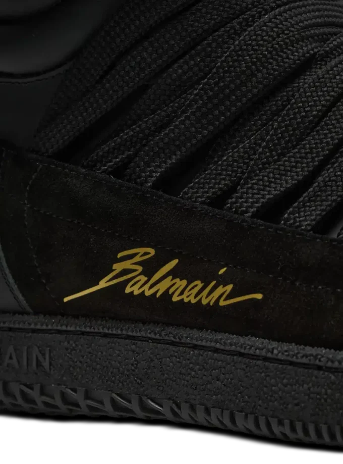 Läder Balmain Swan Mid-Top snörskor