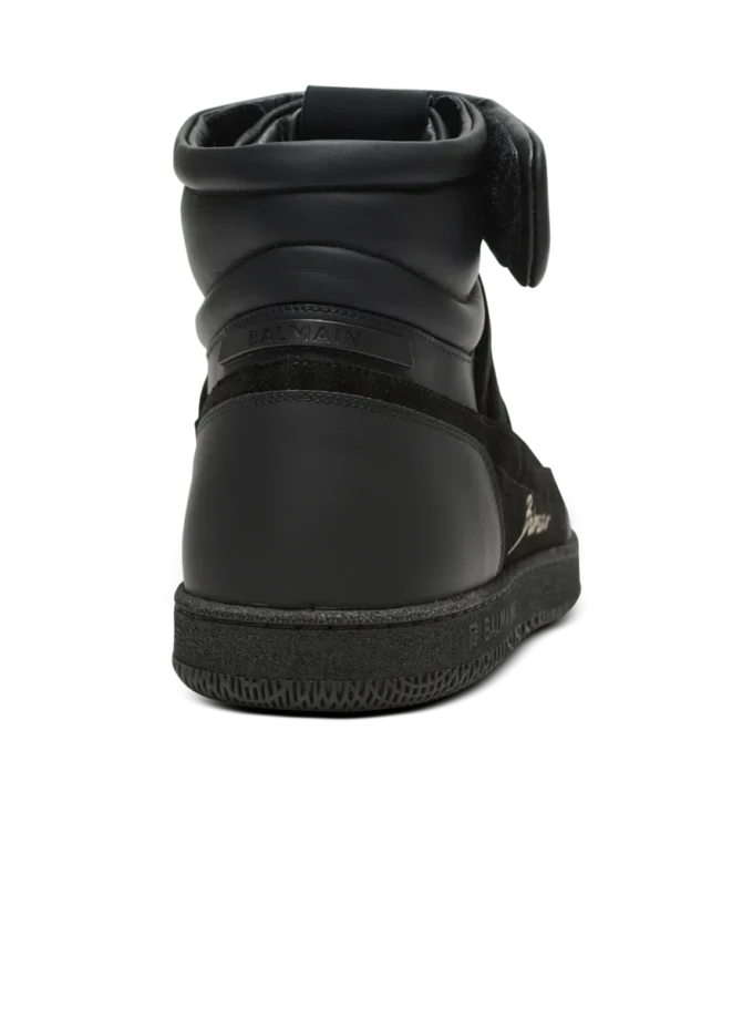 Läder Balmain Swan Mid-Top snörskor