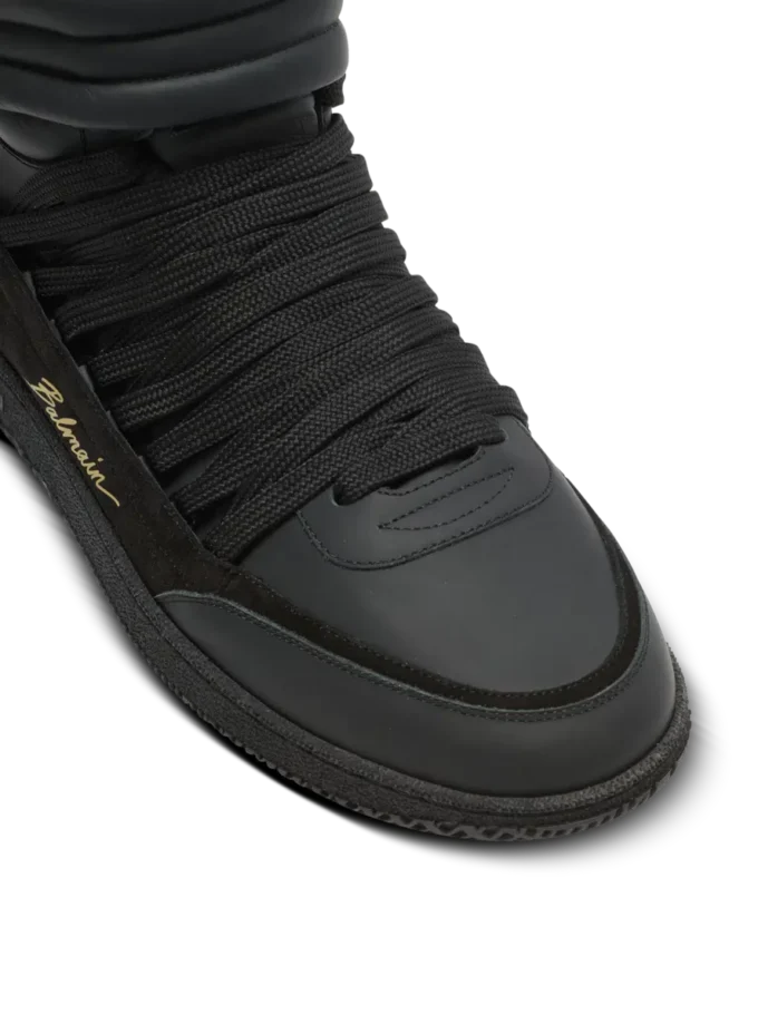 Läder Balmain Swan Mid-Top snörskor