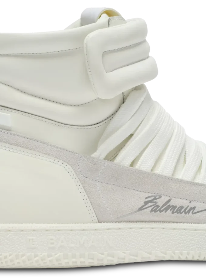 Läder Balmain Swan Mid-Top snörskor