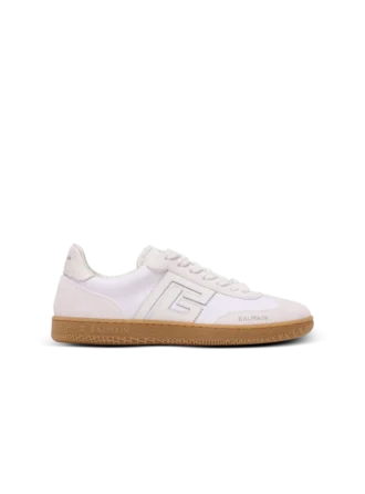Läder- och canvas-träningsskor Balmain Swan