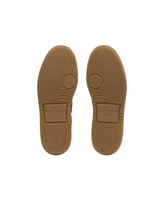 Läder- och canvas-träningsskor Balmain Swan