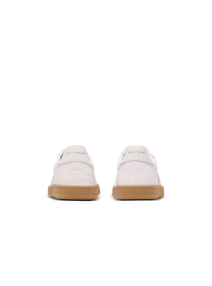 Läder- och canvas-träningsskor Balmain Swan Läder- och canvas-träningsskor Balmain Swan