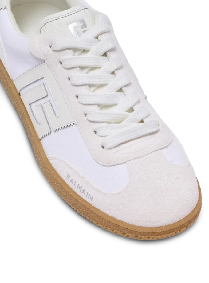 Läder- och canvas-träningsskor Balmain Swan Läder- och canvas-träningsskor Balmain Swan
