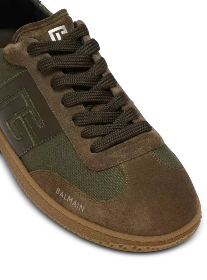 Läder- och canvas-träningsskor Balmain Swan