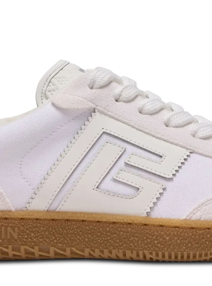 Läder- och canvas-träningsskor Balmain Swan Läder- och canvas-träningsskor Balmain Swan
