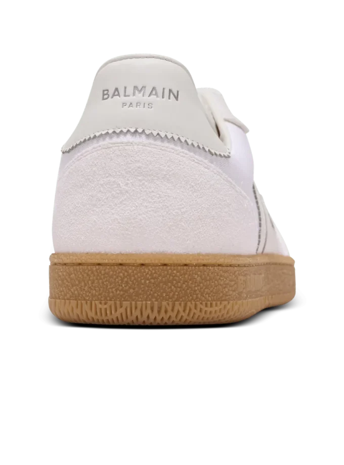 Läder- och canvas-träningsskor Balmain Swan Läder- och canvas-träningsskor Balmain Swan