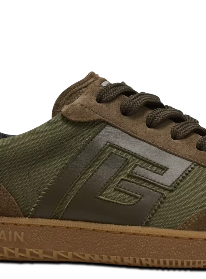 Läder- och canvas-träningsskor Balmain Swan