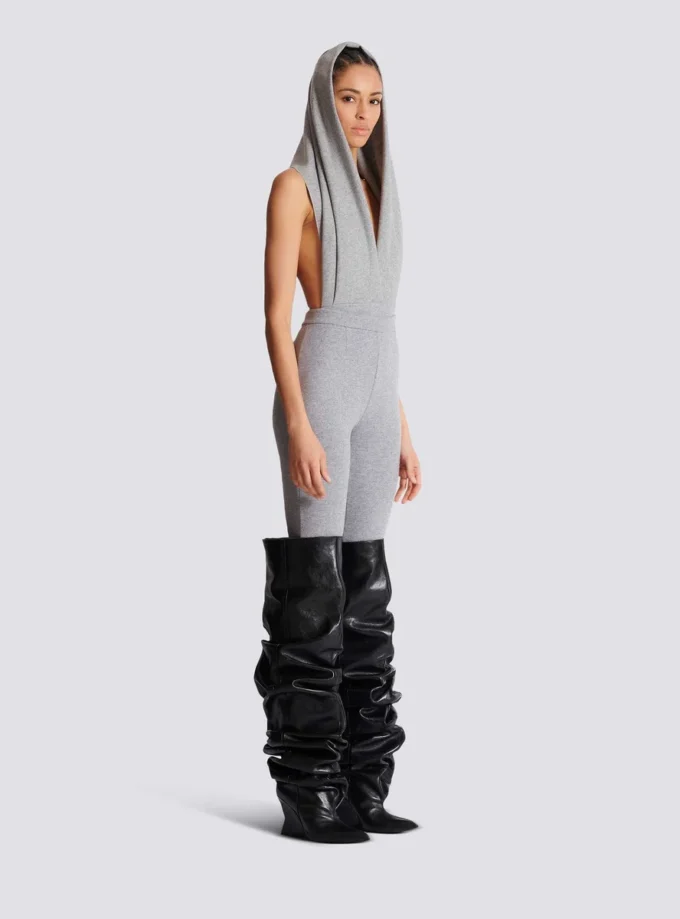 Leggings i bomullstrikå